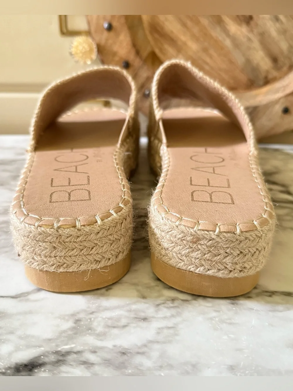 BEACH by Matisse Espadrille Platform Slide Sandals Women's Size 10